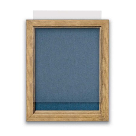 United Visual Products Indoor Enclosed Combo Board, 72"x36", Gold Frame/Black Porc & Cobalt UVCB7236G-BLKPORC-COBACC